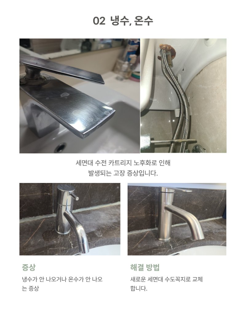 세면대 수전 종류 및 교체 안내 4